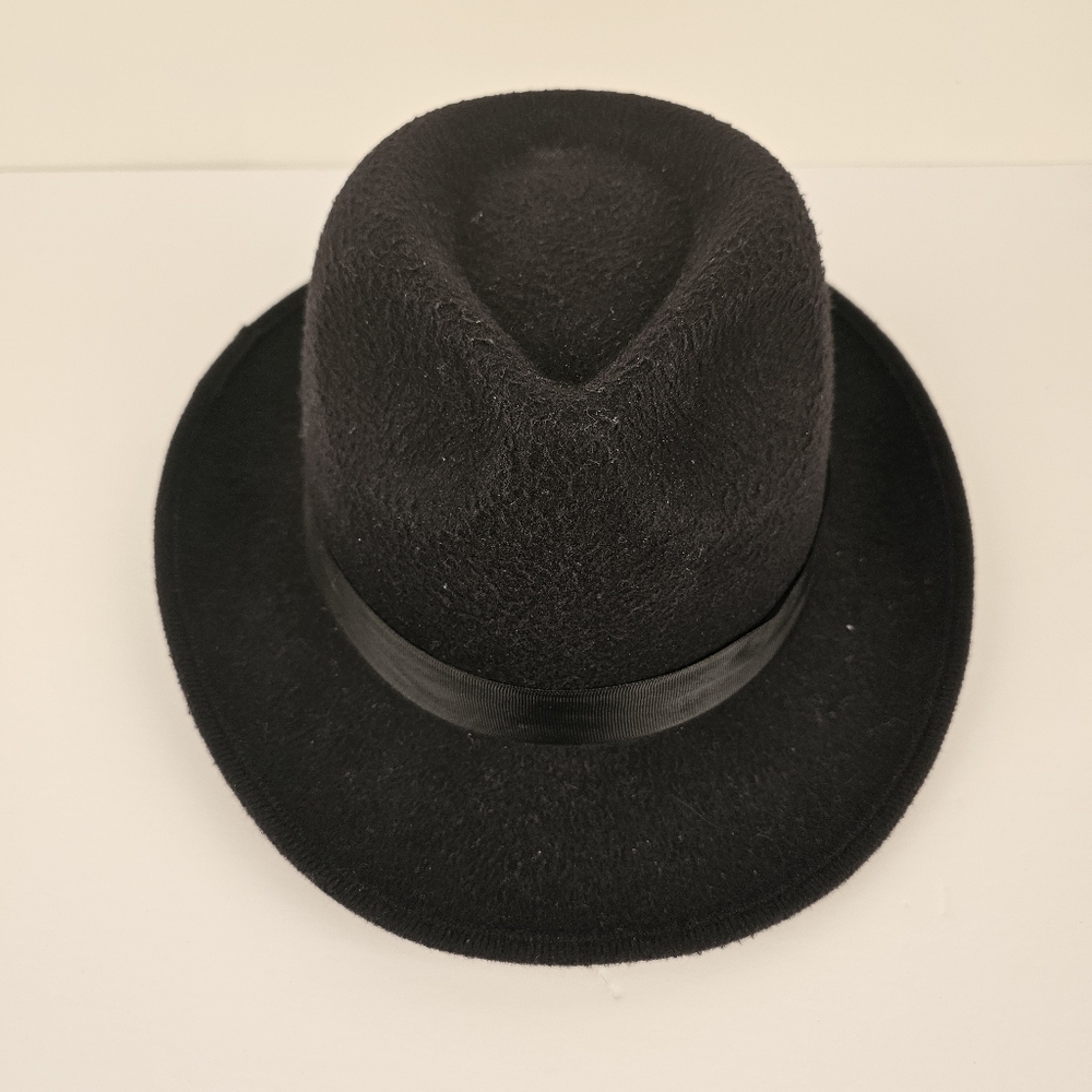 HM smallwares black polyester fedora hat